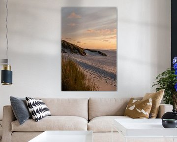 Zonsondergang op het waddeneiland Ameland van Lydia