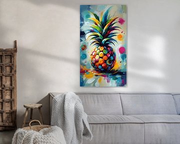 Ananas im Farbenrausch