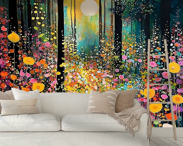 Voorbeeld van het werk in een kamer