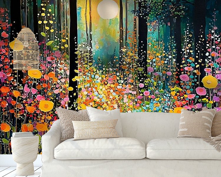 Voorbeeld van het werk in een kamer