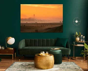 Orange view of the Cunerakerk Rhenen by Moetwil en van Dijk - Fotografie