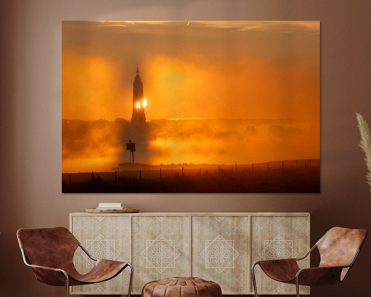 Voorbeeld van het werk in een kamer