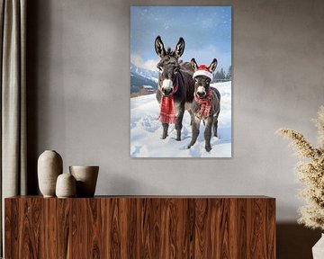 Donkeys in the snow... by Ans Bastiaanssen