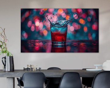 Eiswürfel platschen ins Glas