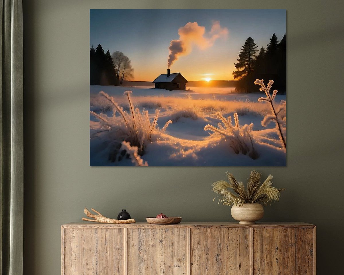 Voorbeeld van het werk in een kamer