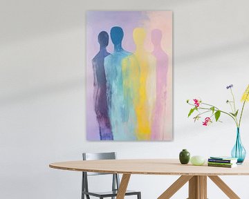 Helle Figuren | Abstrakte Formen in Farben von Kunst Laune