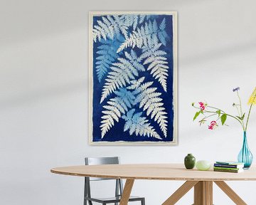 Imprimé fougère en bleu