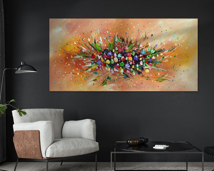 Voorbeeld van het werk in een kamer