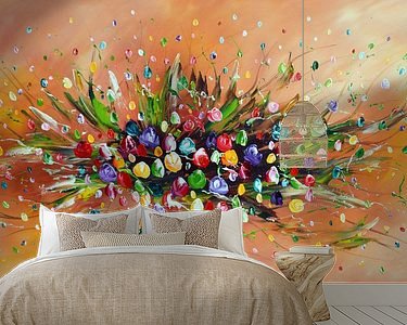 Voorbeeld van het werk in een kamer