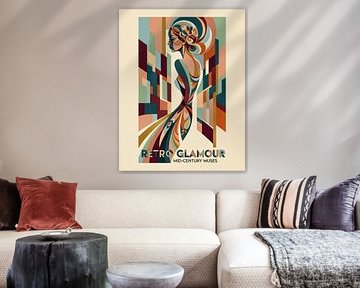 Retro Glamour Mid-Century Muse in pulsierender Eleganz von Jan Keteleer