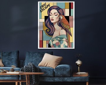 Chic Escape Ein lebendiges Pop-Art-Meisterwerk von Jan Keteleer