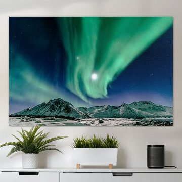 Aurora Nordpolarlicht am Nachthimmel über Nordnorwegen