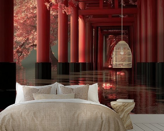 Voorbeeld van het werk in een kamer