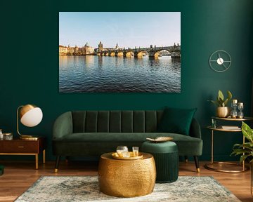 Blue sky over Charles Bridge