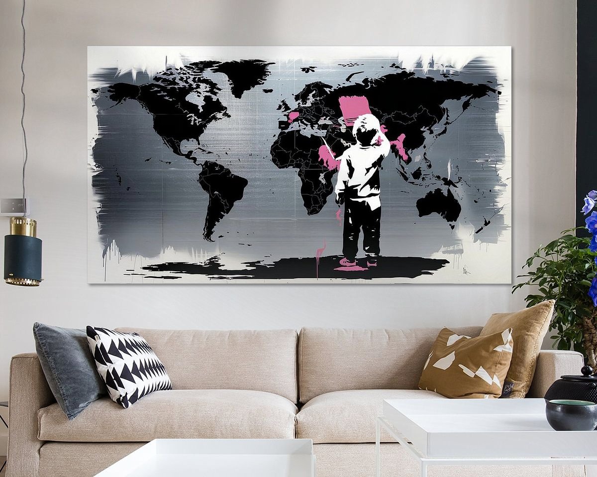 Voorbeeld van het werk in een kamer