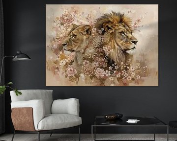 Strength & Soft: Löwen in Blumenpracht