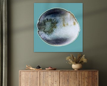Soft Calm Aqua Mineral 979 - Transformation Teal Depth with Bright, Fresh Balance by Saskia Mensink PRINTS
