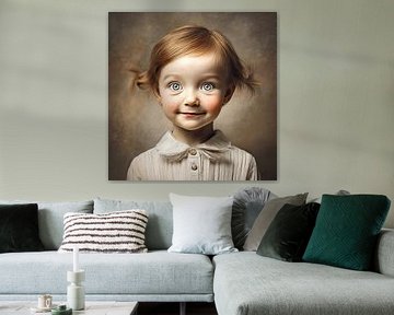 lustiges surrealistisches Kinderporträt