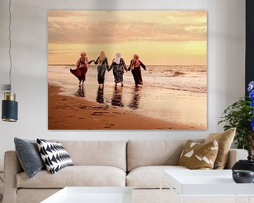 Four Friends at the North Sea Coast