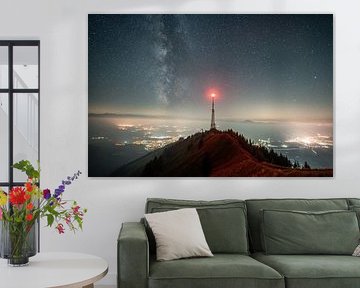 Voie lactée et ciel étoilé au-dessus de l'Oberallgäu et du Grünten sur Leo Schindzielorz