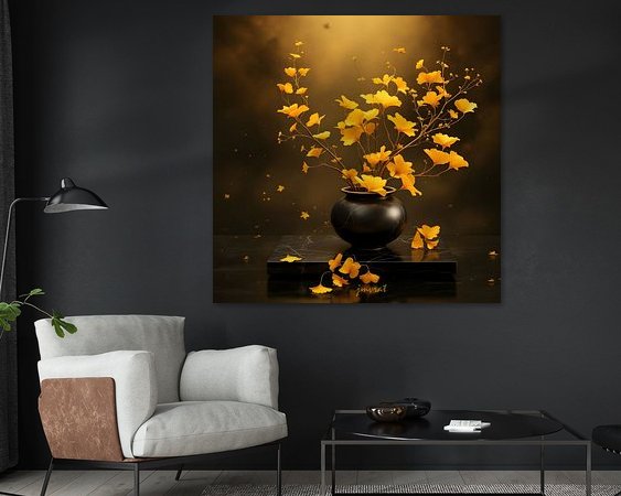 Voorbeeld van het werk in een kamer