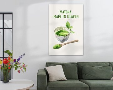 Matcha Made in Heaven – Illustration Aquarelle de Thé Matcha