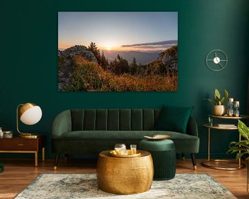 Lever de soleil sur le Grünten sur Leo Schindzielorz