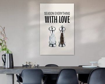 Season Everything With Love - Illustration à l'aquarelle par Salt & Pepper