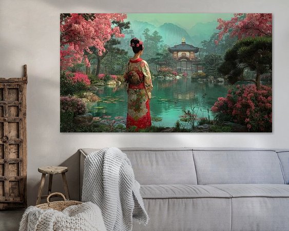 Voorbeeld van het werk in een kamer