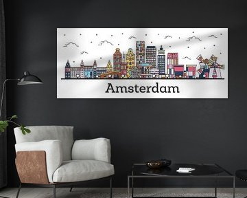 Amsterdam City Skyline
