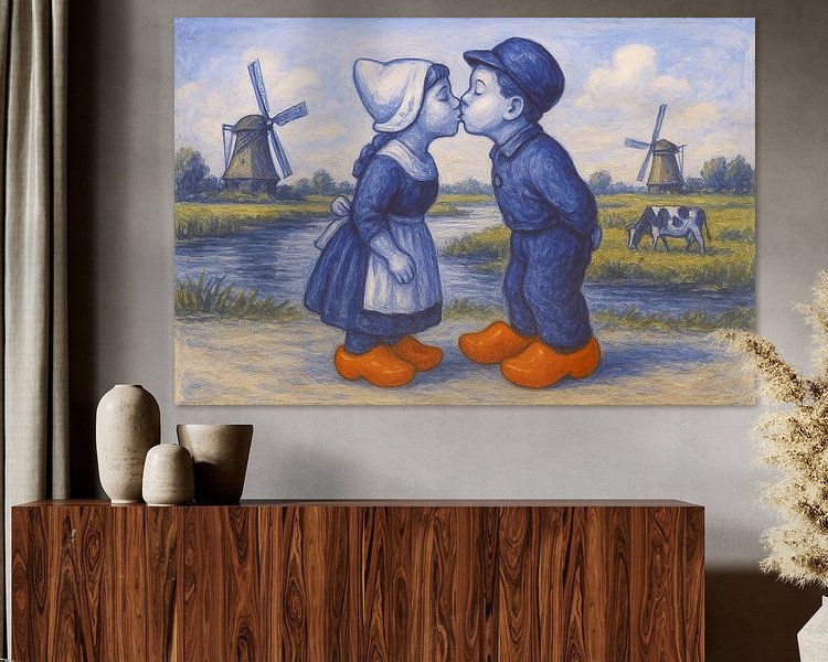 Voorbeeld van het werk in een kamer