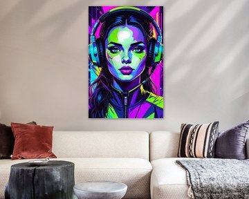 Neon Beat DJ Girl sur rendyokt rendy