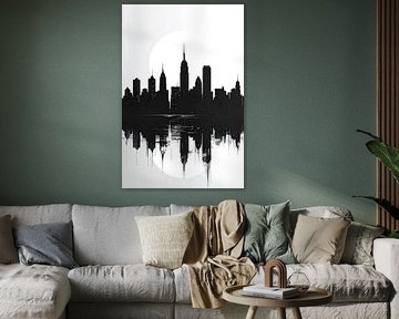 Minimalist Cityscape Silhouette by rendyokt rendy