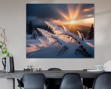 Drama over the winter valley