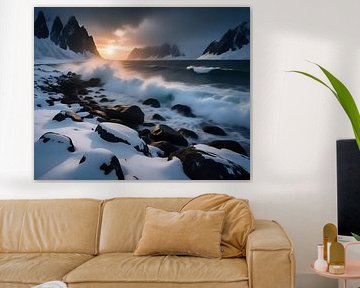 Winter symphony of wind and light