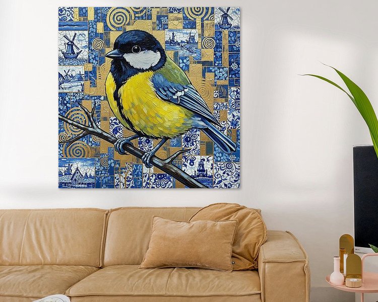 Voorbeeld van het werk in een kamer