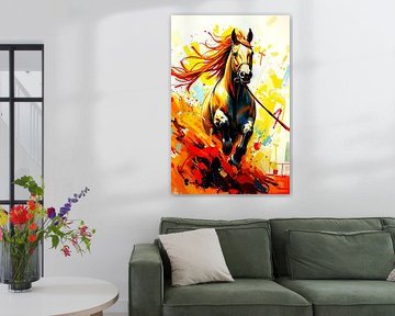 Monochromes Wildpferd von Bovi Okta