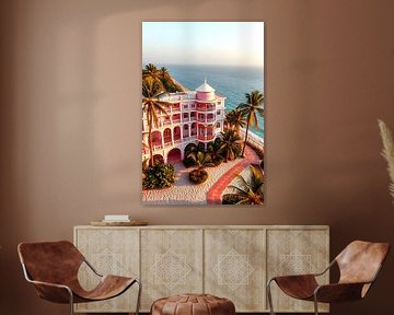 Pink Resort Coastline View by Bovi Okta