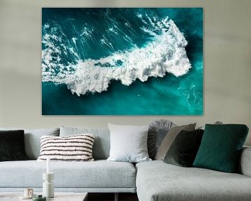 Zomer vanuit de lucht - Groene oceaangolf