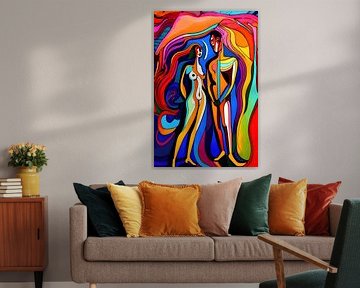 Künstlerische nackte Frau und Mann von Egon Zitter