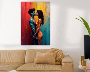 Künstlerische nackte Frau und Mann von Egon Zitter