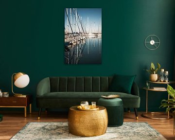 Sailboats in Silence Reflections in the Marina by Femke Ketelaar