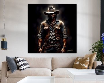 Country & Western - Cowboy dans l'ombre sur Johannas Art Creations