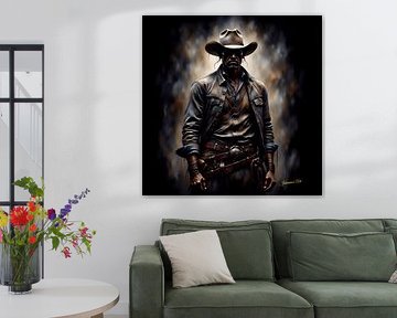 Country & Western - Dark Trails, Lone Rider sur Johannas Art Creations