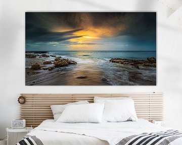 Sunset One Happy Island Aruba by Harold van den Hurk