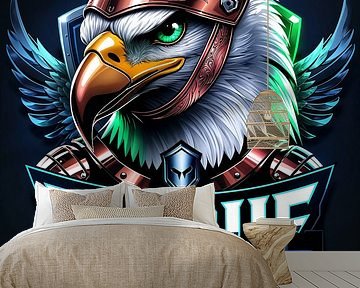 Zeearend met symbolische engelenvleugels