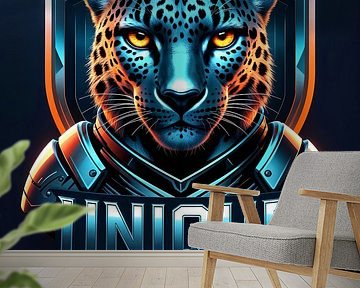 Luipaard met metallic effect