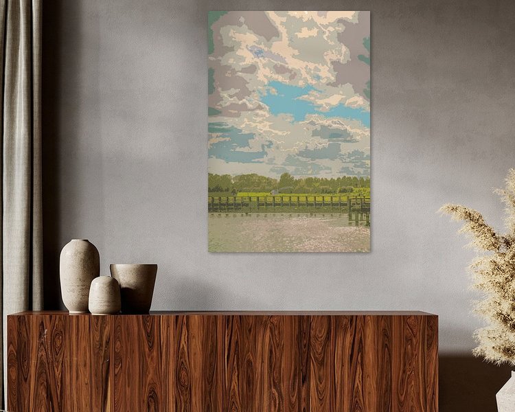 Voorbeeld van het werk in een kamer