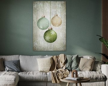 Boules de Noël style vintage avec cristaux de glace sur Eva Lee