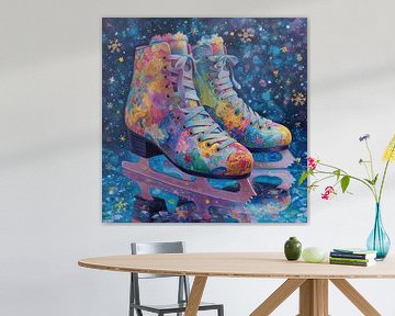 Flowers Skating | Flowers Skating Night von ARTEO Gemälde